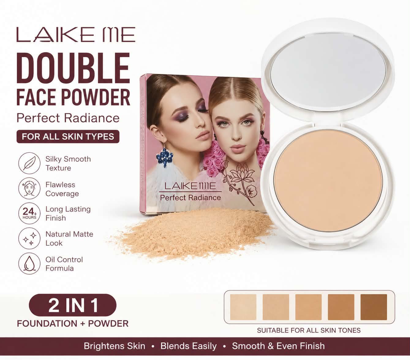 LAKMÉ PERFECT RADIANCE SHINE&MATT FACE POWDER