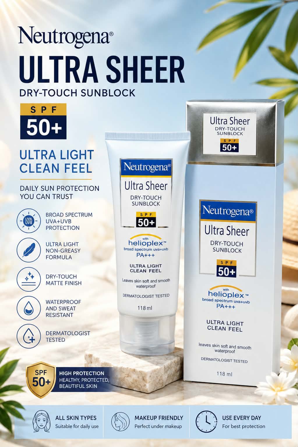 Neutrogena® Ultra Sheer Dry Touch Sunscreen SPF 50+