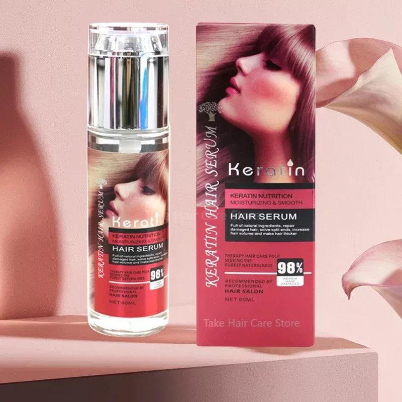 Keratin Moisturizing & Smooth Hair Serum 98% 80ml
