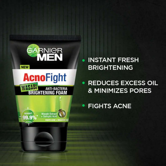 GARNIER MEN ACNO FIGHT WASABI FACE WASH 50ML
