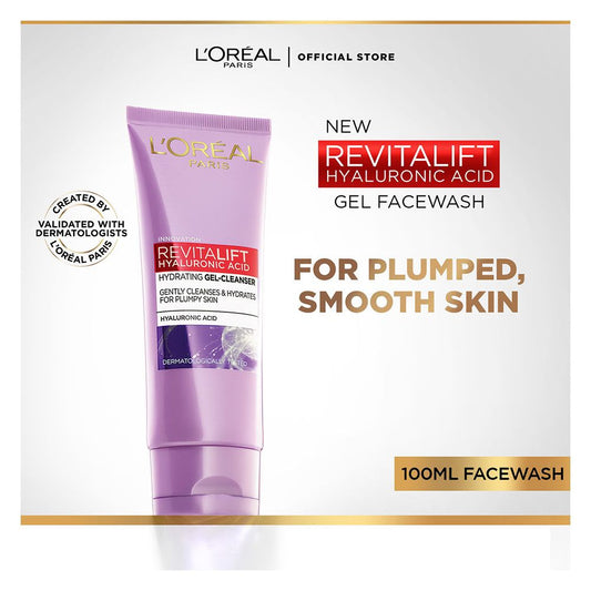 L'Oréal Paris Revitalift Hyaluronic Acid Hydrating Gel Cleanser (100ml)