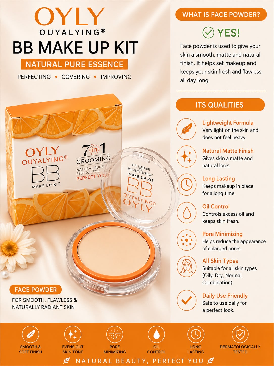 Oyly 7 in 1 Compact Powder