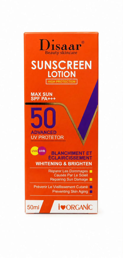 DISAAR Sunscreen Lotion Spf-50 Advance UV Protection, 50 ml