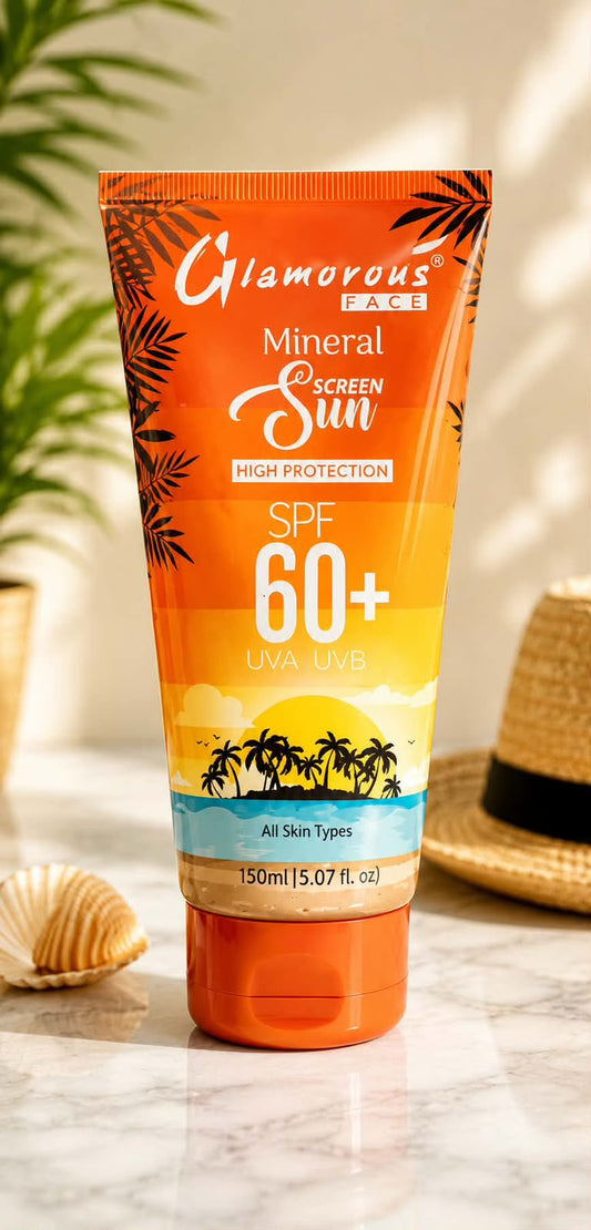 Glamorous Face Mineral Sunscreen Lotion SPF 60+.