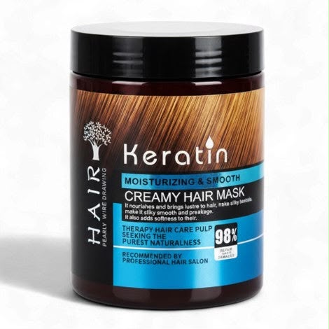 Keratin Straightening Smoothing Creamy Hair Mask Treatment 500ml