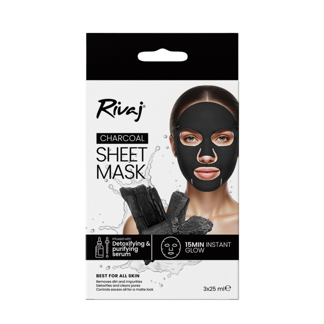 Rivaj Charcoal Sheet Mask (3-pack)