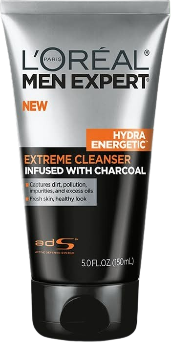 L'Oreal Paris Men Expert Hydra Energetic X-treme Cleanser Magnetic Charcoal Face Wash, 150ml